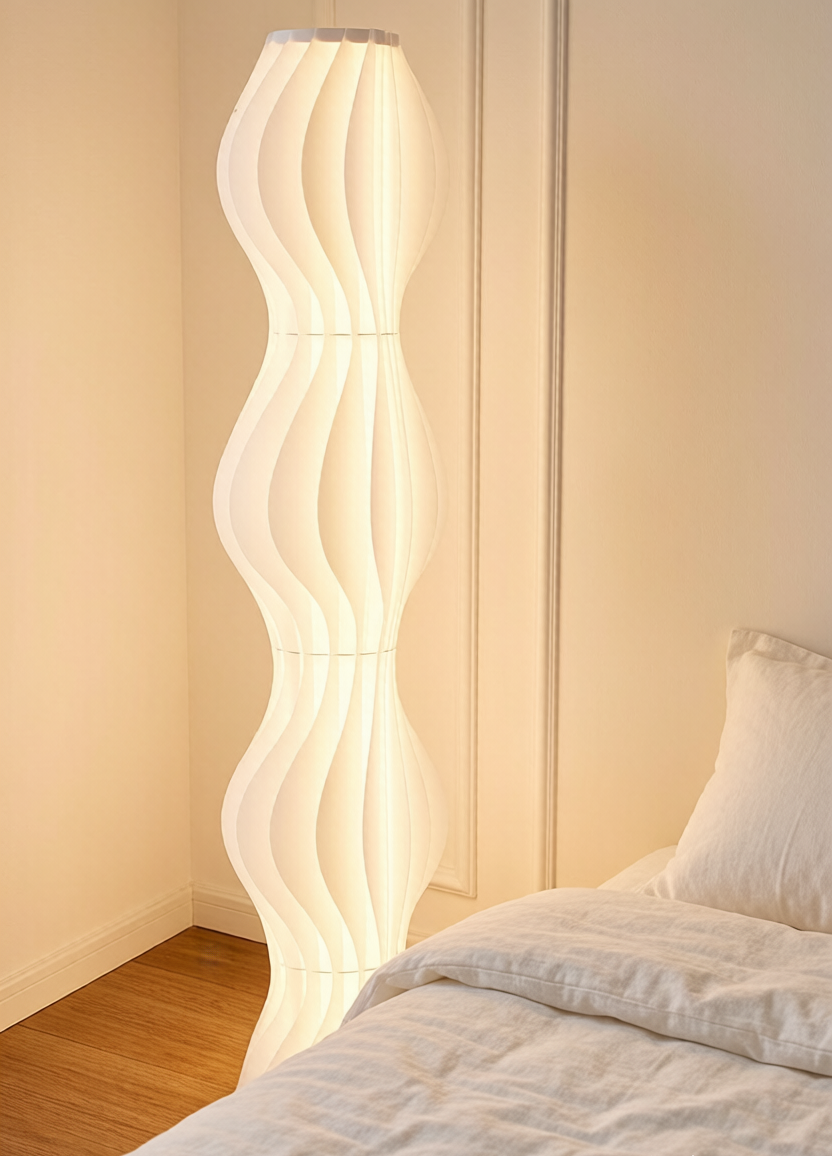 Pleated Wave Floor Lamp