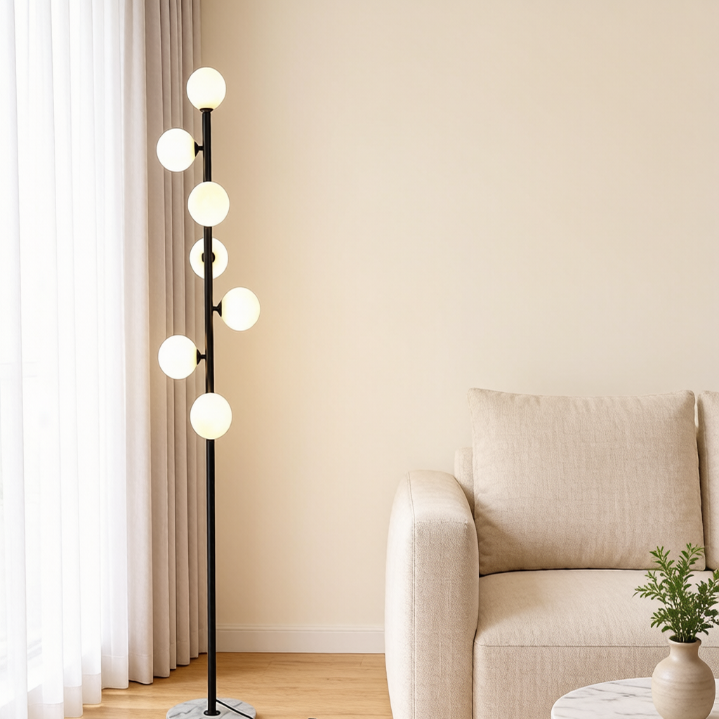 Multi-Globe Tree Branch Floor Lamp