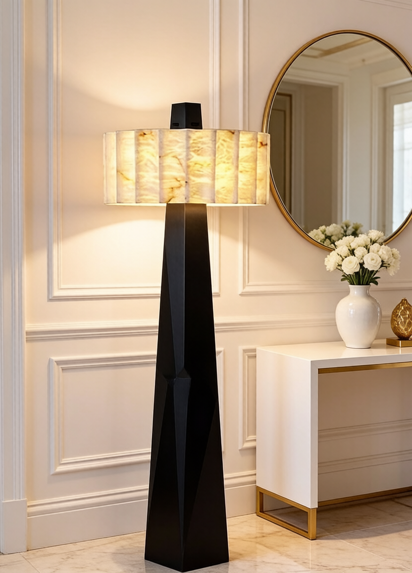 Natural Alabaster Floor Lamp
