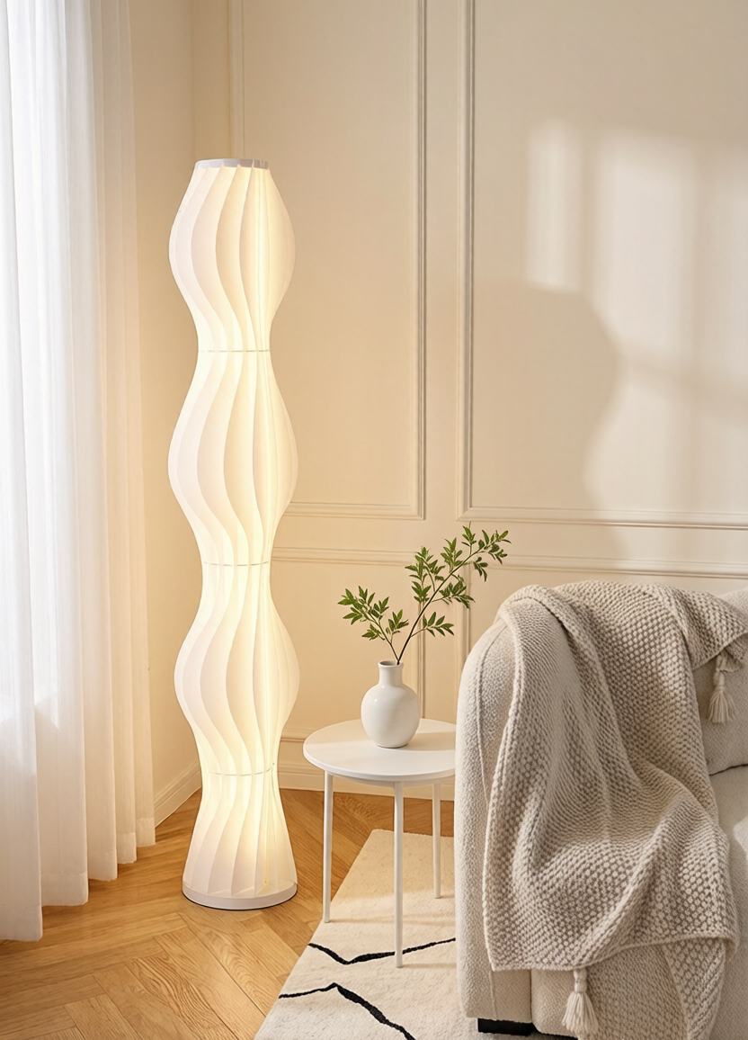 Pleated Wave Floor Lamp