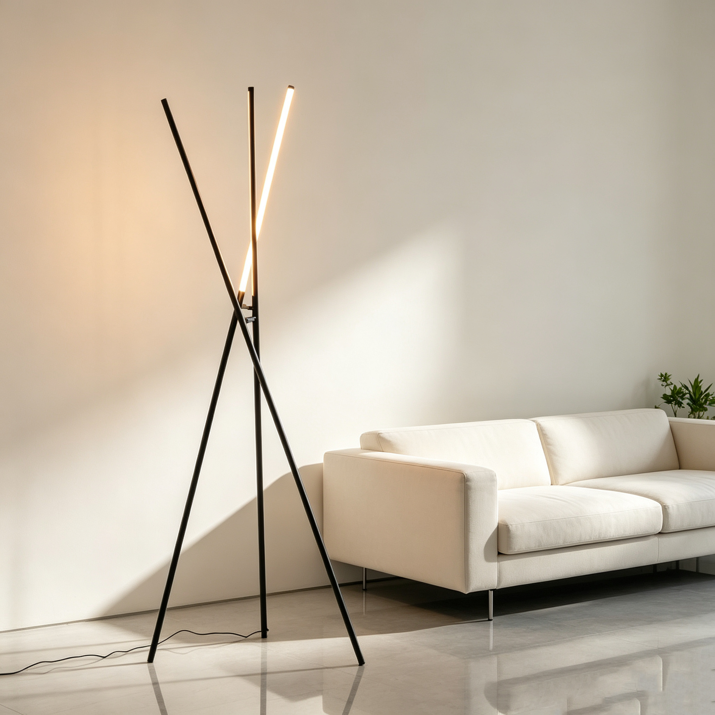 Minimalist LED Tripod Floor Lamp